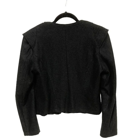 Piko 188 Black‎ Wool Blend Lined Double-Zipper Cropped Jacket, Size Medium - Picture 7 of 9